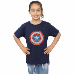 Marvel - T-shirt - Fille (Bleu marine)