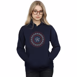 Marvel - Sweat à capuche - Femme (Bleu marine)