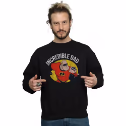 Disney - Sweat THE INCREDIBLES INCREDIBLE DAD - Homme (Noir)