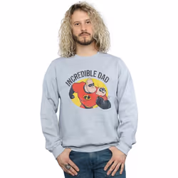Disney - Sweat THE INCREDIBLES INCREDIBLE DAD - Homme (Gris chiné)