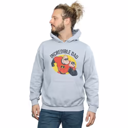 Disney - Sweat à capuche THE INCREDIBLES INCREDIBLE DAD - Homme (Gris chiné)