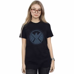 Marvel - T-shirt AGENTS OF SHIELD LOGISTICS DIVISION - Femme (Noir)
