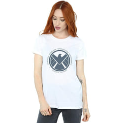 Marvel - T-shirt AGENTS OF SHIELD LOGISTICS DIVISION - Femme (Blanc)
