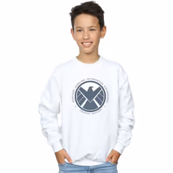 Marvel - Sweat AGENTS OF SHIELD LOGISTICS DIVISION - Garçon (Blanc)
