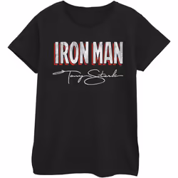 Marvel - T-shirt AKA TONY STARK - Femme (Noir)