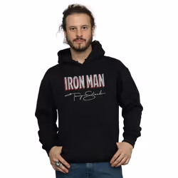 Marvel - Sweat à capuche AKA TONY STARK - Homme (Noir)