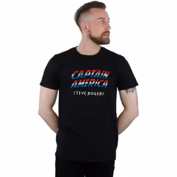 Marvel - T-shirt AKA STEVE ROGERS - Homme (Noir)
