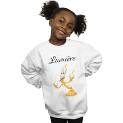 Disney - Sweat BEAUTY AND THE BEAST BE OUR GUEST - Fille (Blanc)
