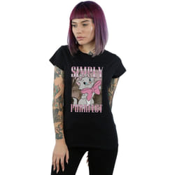 Disney - T-shirt ARISTOCATS SIMPLY PURRFECT - Femme (Noir)
