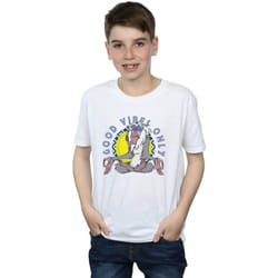Disney - T-shirt THE LION KING GOOD VIBES ONLY - Garçon (Blanc)