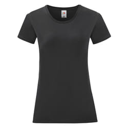 Fruit Of The Loom - T-shirt manches courtes ICONIC - Femme (Noir)