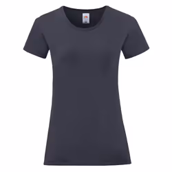 Fruit Of The Loom - T-shirt manches courtes ICONIC - Femme (Bleu marine foncé)