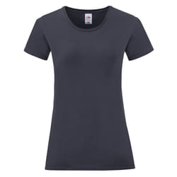 Fruit Of The Loom - T-shirt manches courtes ICONIC - Femme (Bleu marine foncé)