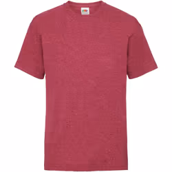 Fruit Of The Loom - T-Shirt à manches courtes - Enfant (Lot de 2) (Rouge vintage chiné)