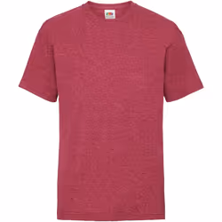 Fruit Of The Loom - T-Shirt à manches courtes - Enfant (Lot de 2) (Rouge vintage chiné)
