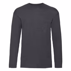 Fruit Of The Loom - T-Shirt à manches longues - Enfant unisexe (Lot de 2) (Gris foncé marne) - 3/4 ans