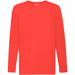Fruit Of The Loom - T-Shirt à manches longues - Enfant unisexe (Lot de 2) (Rouge)