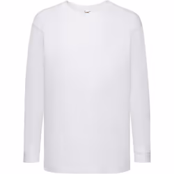 Fruit Of The Loom - T-Shirt à manches longues - Enfant unisexe (Lot de 2) (Blanc)