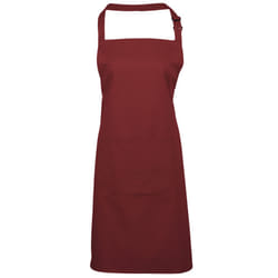 Premier - Tablier avec poche (Lot de 2) - Taille unique (Bordeaux)