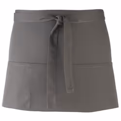 Premier - Tablier de bar à 3 poches (Lot de 2) - Taille unique (Gris foncé)