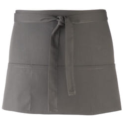 Premier - Tablier de bar à 3 poches (Lot de 2) - Taille unique (Gris foncé)