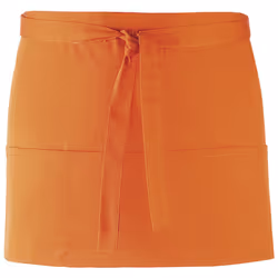 Premier - Tablier de bar à 3 poches (Lot de 2) - Taille unique (Orange)