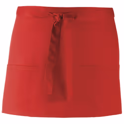 Premier - Tablier de bar à 3 poches (Lot de 2) - Taille unique (Rouge)