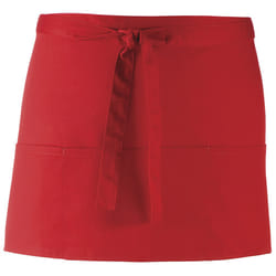Premier - Tablier de bar à 3 poches (Lot de 2) - Taille unique (Rouge)