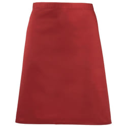 Premier - Tablier mi-long (Lot de 2) - Taille unique (Rouge)
