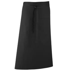 Premier - Tablier de bar style continental long (Lot de 2) - Taille unique (Noir)