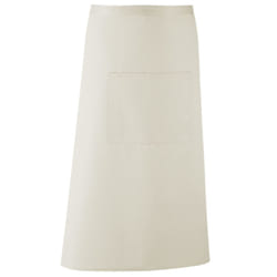 Premier - Tablier de bar style continental long (Lot de 2) - Taille unique (Naturel)