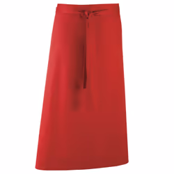 Premier - Tablier de bar style continental long (Lot de 2) - Taille unique (Rouge)