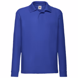 Fruit Of The Loom - Polo à manches longues - Enfant (Lot de 2) (Bleu royal)