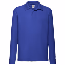 Fruit Of The Loom - Polo à manches longues - Enfant (Lot de 2) (Bleu royal)