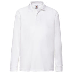 Fruit Of The Loom - Polo à manches longues - Enfant (Lot de 2) (Blanc)