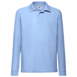 Fruit Of The Loom - Polo à manches longues - Enfant (Lot de 2) (Bleu ciel)