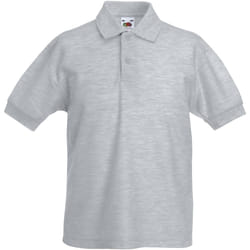 Fruit Of The Loom - Polo à manches courtes - Enfant (Lot de 2) (Gris)