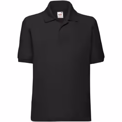 Fruit Of The Loom - Polo à manches courtes - Enfant (Lot de 2) (Noir)