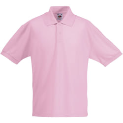 Fruit Of The Loom - Polo à manches courtes - Enfant (Lot de 2) (Rose clair)