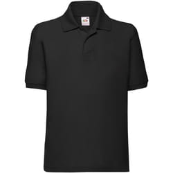 Fruit Of The Loom - Polo à manches courtes - Enfant (Lot de 2) (Noir)
