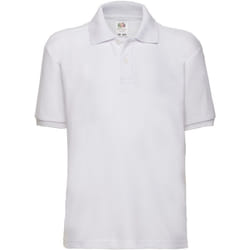 Fruit Of The Loom - Polo à manches courtes - Enfant (Lot de 2) (Blanc)