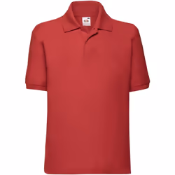 Fruit Of The Loom - Polo à manches courtes - Enfant (Lot de 2) (Rouge)