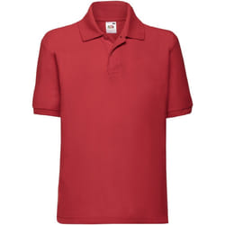 Fruit Of The Loom - Polo à manches courtes - Enfant (Lot de 2) (Rouge)