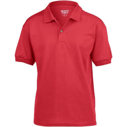 Gildan DryBlend - Polo à manches courtes - Enfant unisexe (Lot de 2) (Rouge)