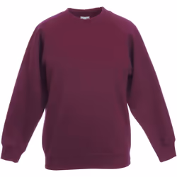 Fruit Of The Loom - Sweatshirt - Enfant unisexe (Lot de 2) (Bordeaux)