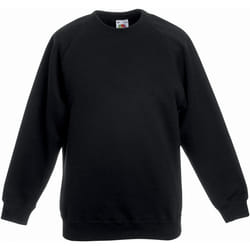 Fruit Of The Loom - Sweatshirt - Enfant unisexe (Lot de 2) (Noir)