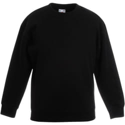Fruit Of The Loom - Sweatshirt classique - Enfant unisexe (Lot de 2) (Noir)