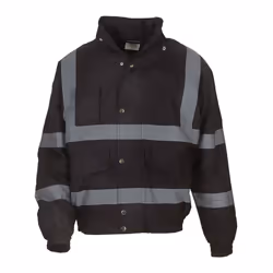 Yoko - Veste bomber haute visibilité - Homme (Lot de 2) (Noir)