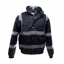 Yoko - Veste bomber haute visibilité - Homme (Lot de 2) (Noir)