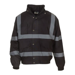 Yoko - Veste bomber haute visibilité - Homme (Lot de 2) (Noir)